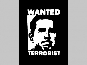 Bush - Wanted Terrorist chrbtová nášivka veľkosť cca. A4 (po krajoch neobšívaná)